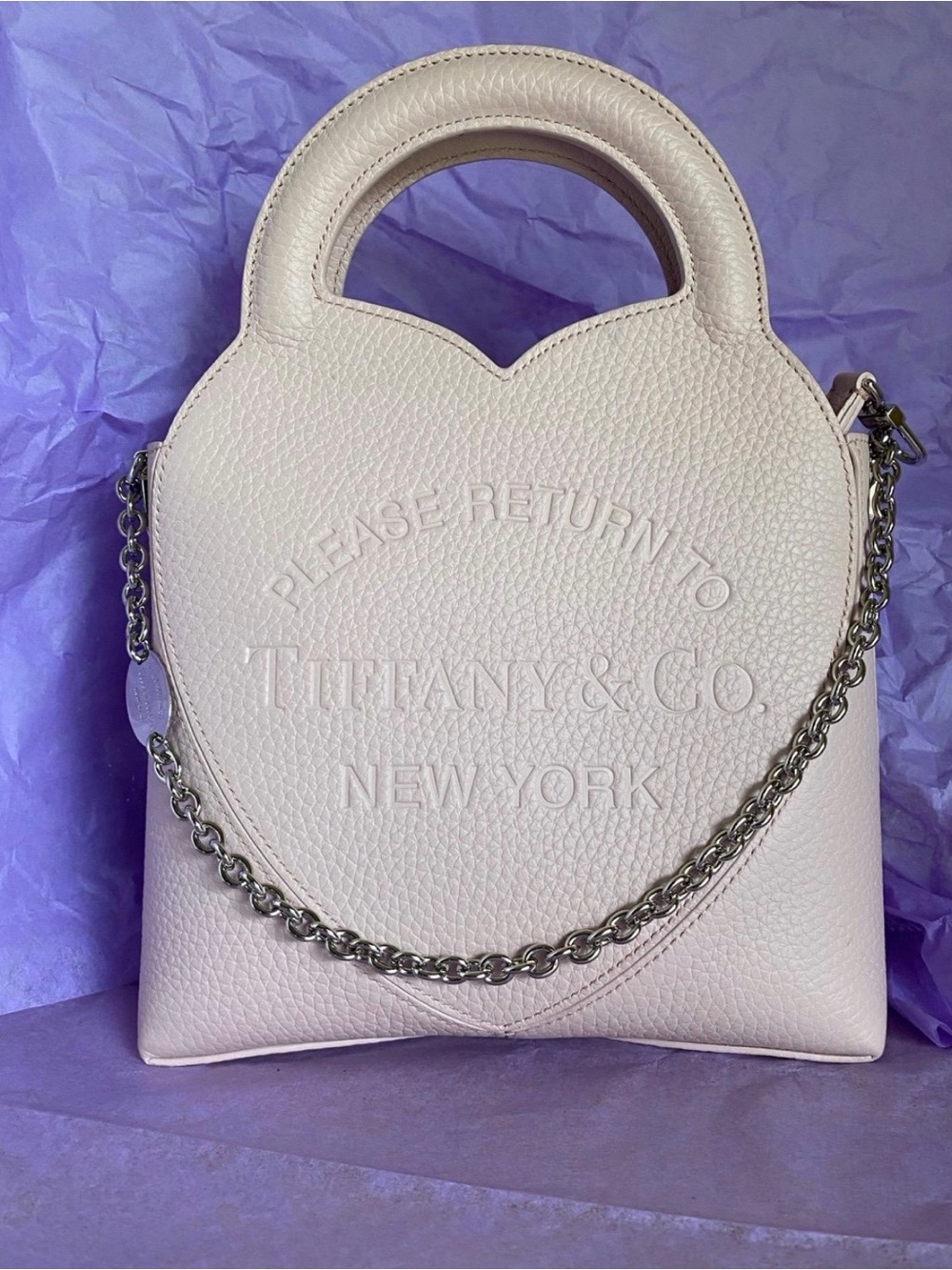 Tiffany & Co. Pale Pink Heart Top-Handle Shoulder Bag